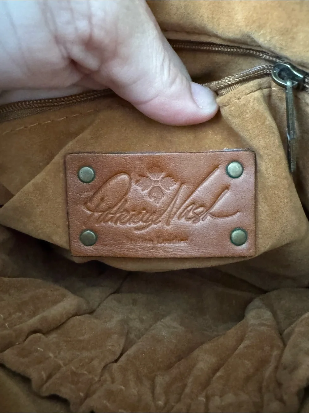 Patricia Nash Cassini Wristlet Wheat Leather‎ Laser Cut Metallic